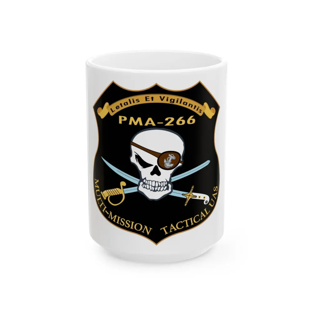 PMA 266 NAVAIR Multi Mission Tactical Unmanned Aerial Systems UAS (U.S. Navy) White Coffee Mug-15oz-Go Mug Yourself