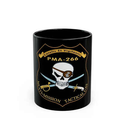 PMA 266 NAVAIR Multi Mission Tactical Unmanned Aerial Systems UAS (U.S. Navy) Black Coffee Mug 11oz - Go Mug Yourself
