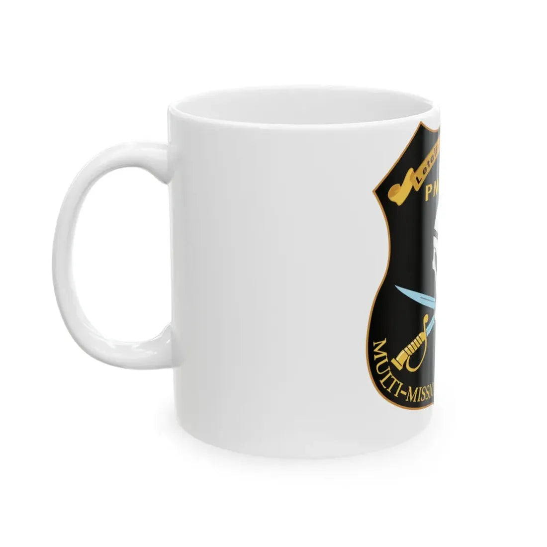 PMA 266 NAVAIR Multi Mission Tactical Unmanned Aerial Systems UAS (U.S. Navy) White Coffee Mug - Go Mug Yourself