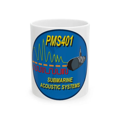 PMS401 Submarine Acoustic Systems (U.S. Navy) White Coffee Mug-11oz-Go Mug Yourself