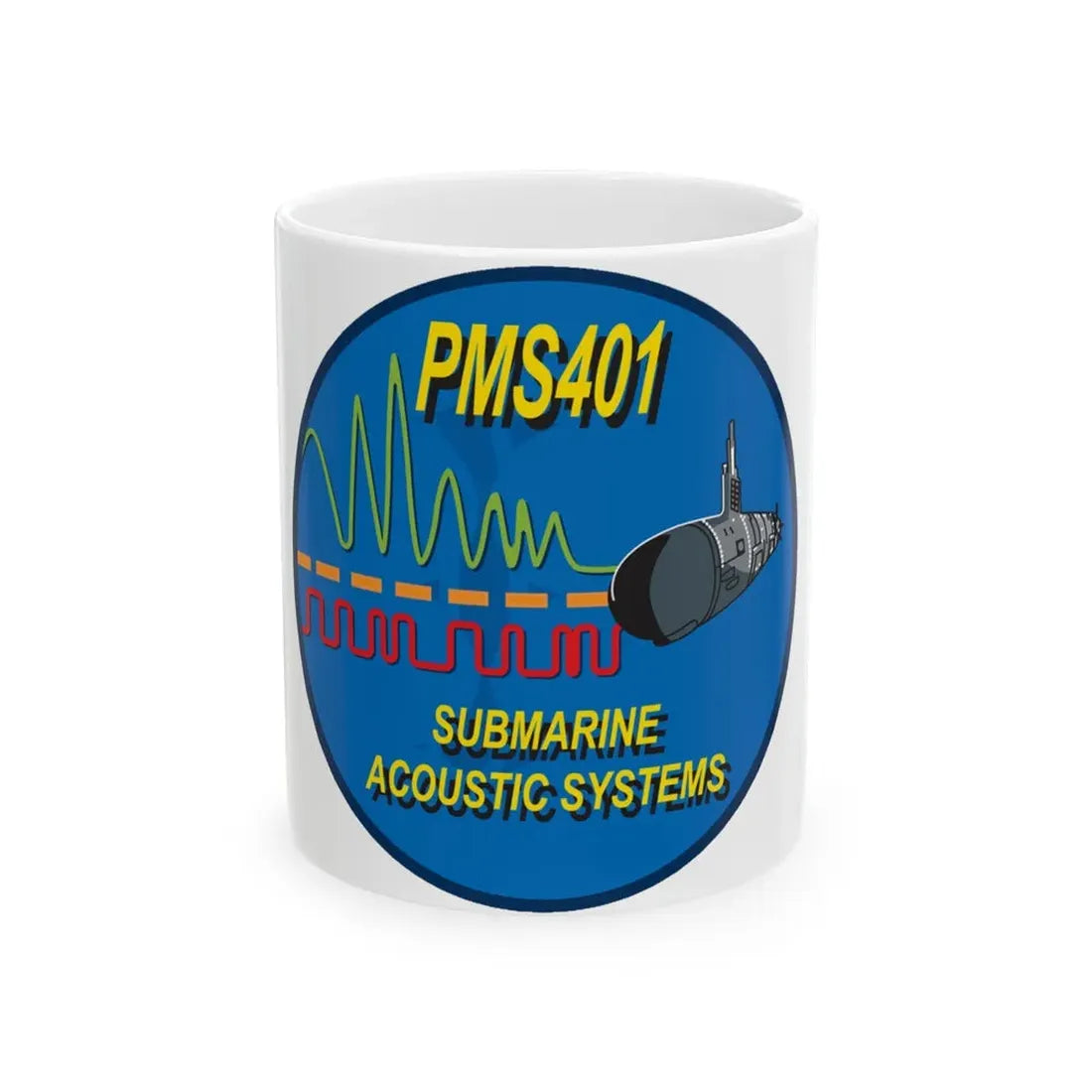 PMS401 Submarine Acoustic Systems (U.S. Navy) White Coffee Mug 11oz - Go Mug Yourself