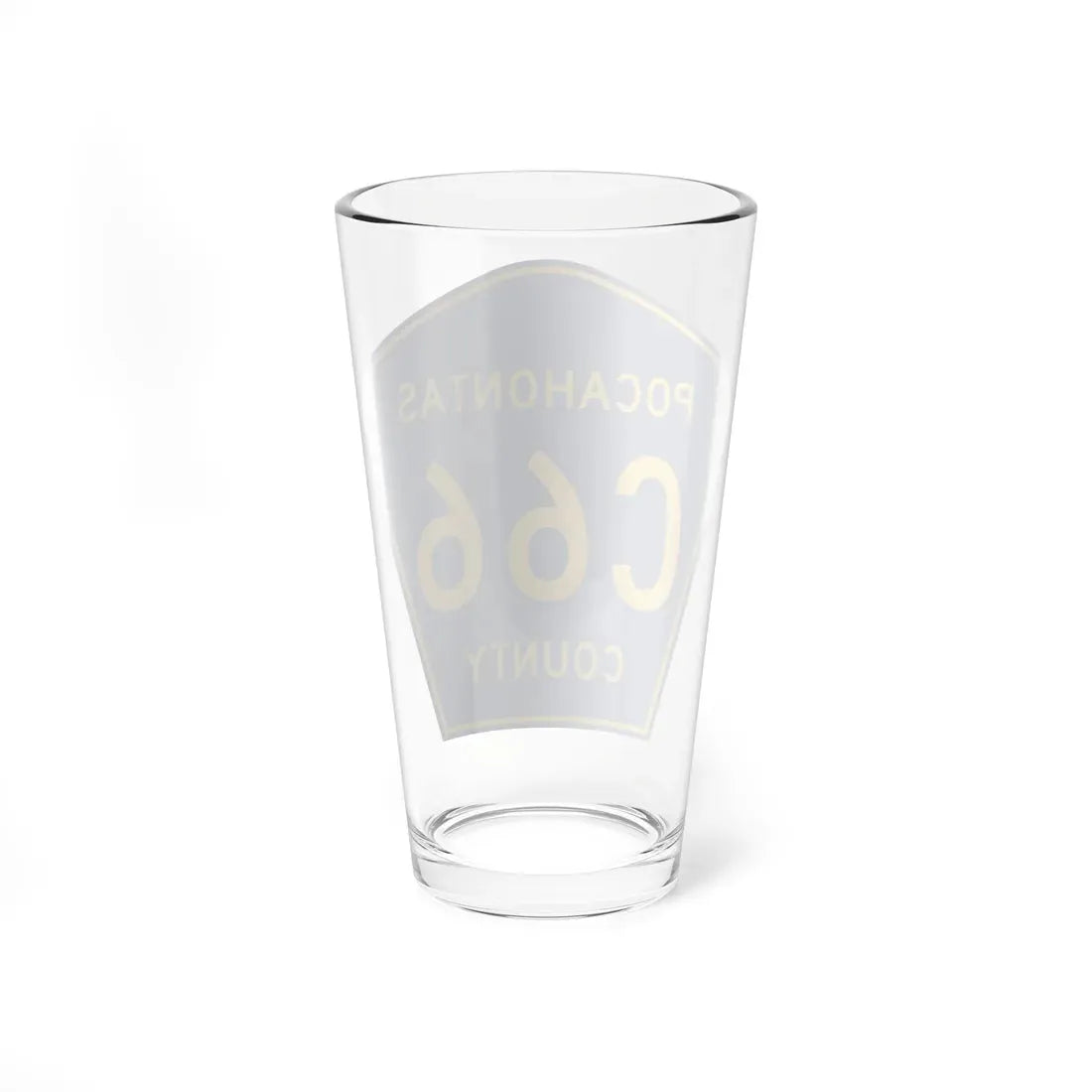Pocahontas County Route C66 IA (Iowa) (Road Sign) Pint Glass 16oz - Go Mug Yourself
