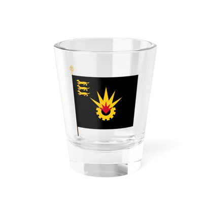 Pohjan pioneeripataljoonan lippu (Finland) Shot Glass 1.5oz 1.5oz - Go Mug Yourself