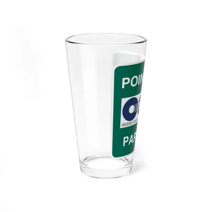Poinciana Parkway shield (Florida) (Road Sign) Pint Glss 16oz - Go Mug Yourself
