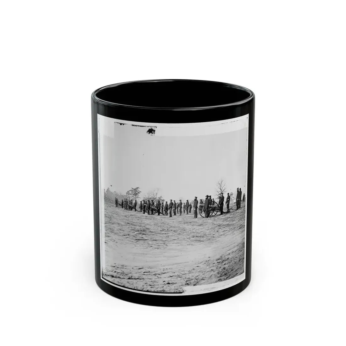 Point Of Rocks, Va., Vicinity. Crew Of U.S. Army Gunboat General Foster Ashore With Howitzers (U.S. Civil War) Black Coffee Mug 11oz - Go Mug Yourself