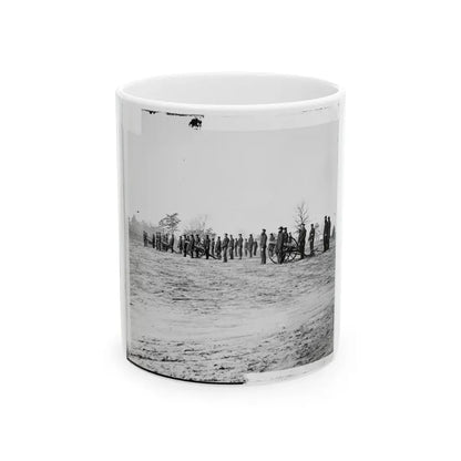 Point Of Rocks, Va., Vicinity. Crew Of U.S. Army Gunboat General Foster Ashore With Howitzers (U.S. Civil War) White Coffee Mug 11oz - Go Mug Yourself