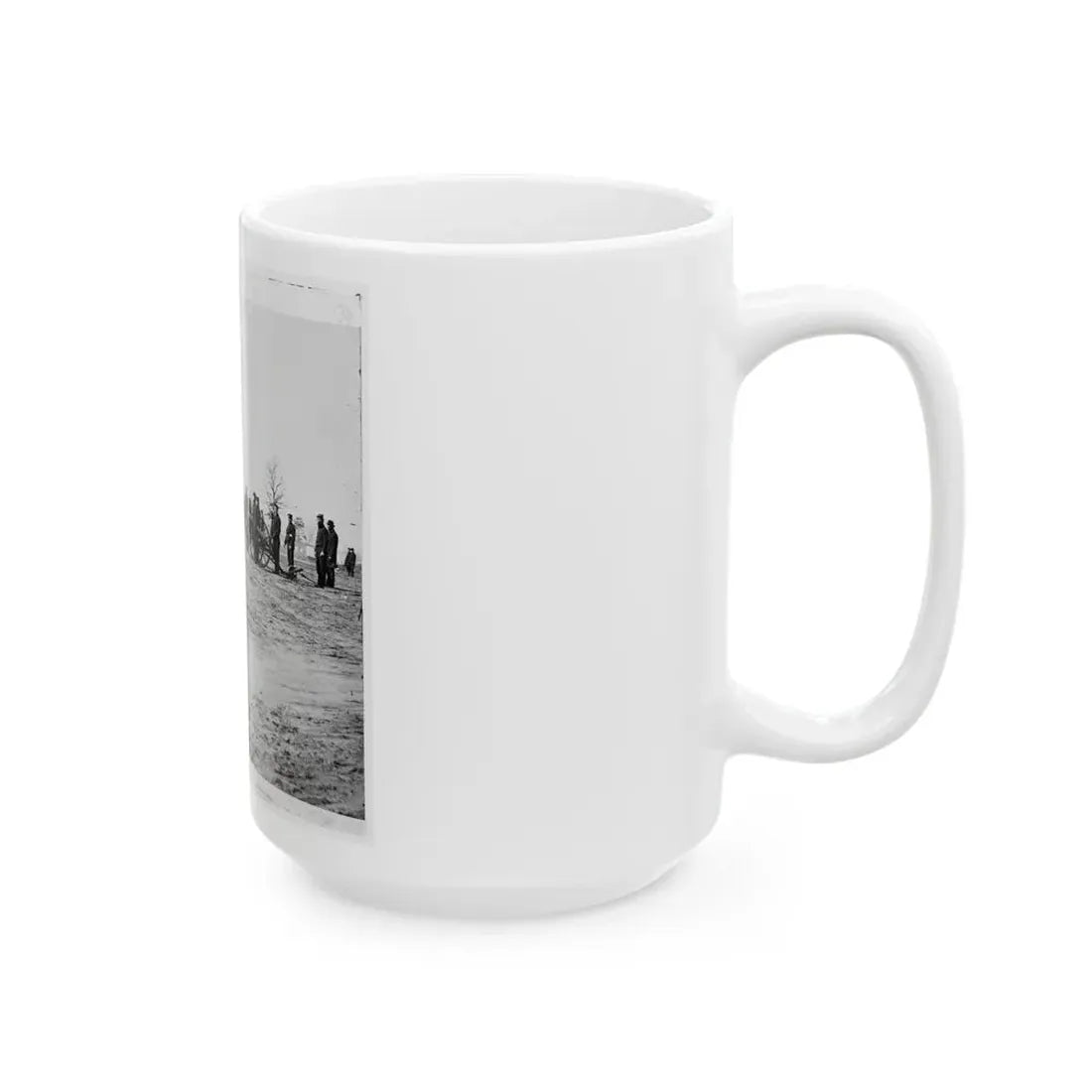 Point Of Rocks, Va., Vicinity. Crew Of U.S. Army Gunboat General Foster Ashore With Howitzers (U.S. Civil War) White Coffee Mug - Go Mug Yourself