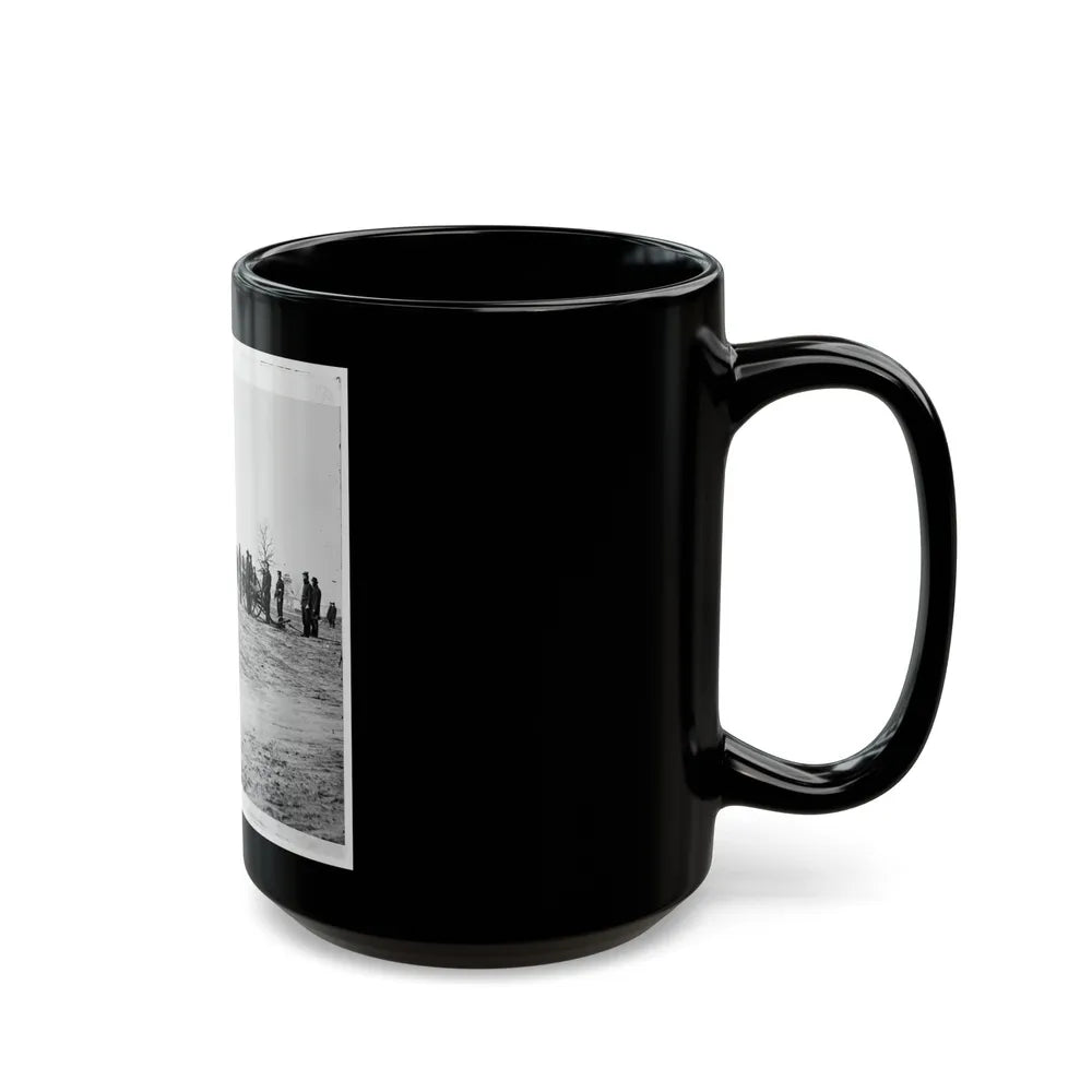 Point Of Rocks, Va., Vicinity. Crew Of U.S. Army Gunboat General Foster Ashore With Howitzers (U.S. Civil War) Black Coffee Mug-Go Mug Yourself