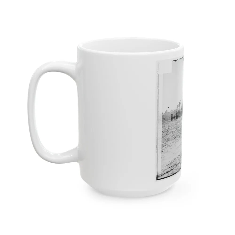 Point Of Rocks, Va., Vicinity. Crew Of U.S. Army Gunboat General Foster Ashore With Howitzers (U.S. Civil War) White Coffee Mug-Go Mug Yourself