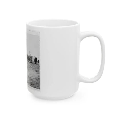 Point Of Rocks, Va., Vicinity. Crew Of U.S. Army Gunboat General Foster Ashore With Howitzers (U.S. Civil War) White Coffee Mug-Go Mug Yourself