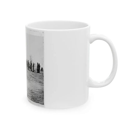 Point Of Rocks, Va., Vicinity. Crew Of U.S. Army Gunboat General Foster Ashore With Howitzers (U.S. Civil War) White Coffee Mug-Go Mug Yourself