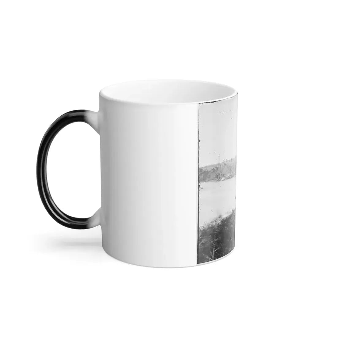 Point of Rocks, Virginia (Vicinity). View Along River. Butler's Signal Tower in Distance (U.S. Civil War) Color Changing Coffee Mug 11oz - Go Mug Yourself