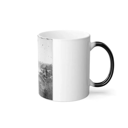 Point of Rocks, Virginia (Vicinity). View Along River. Butler's Signal Tower in Distance (U.S. Civil War) Color Changing Coffee Mug 11oz - Go Mug Yourself