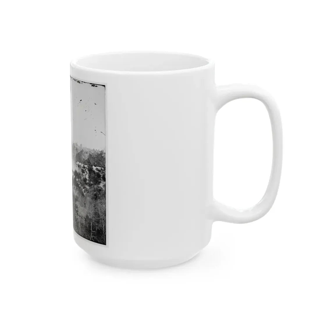 Point Of Rocks, Virginia (Vicinity). View Along River. Butler's Signal Tower In Distance (U.S. Civil War) White Coffee Mug - Go Mug Yourself