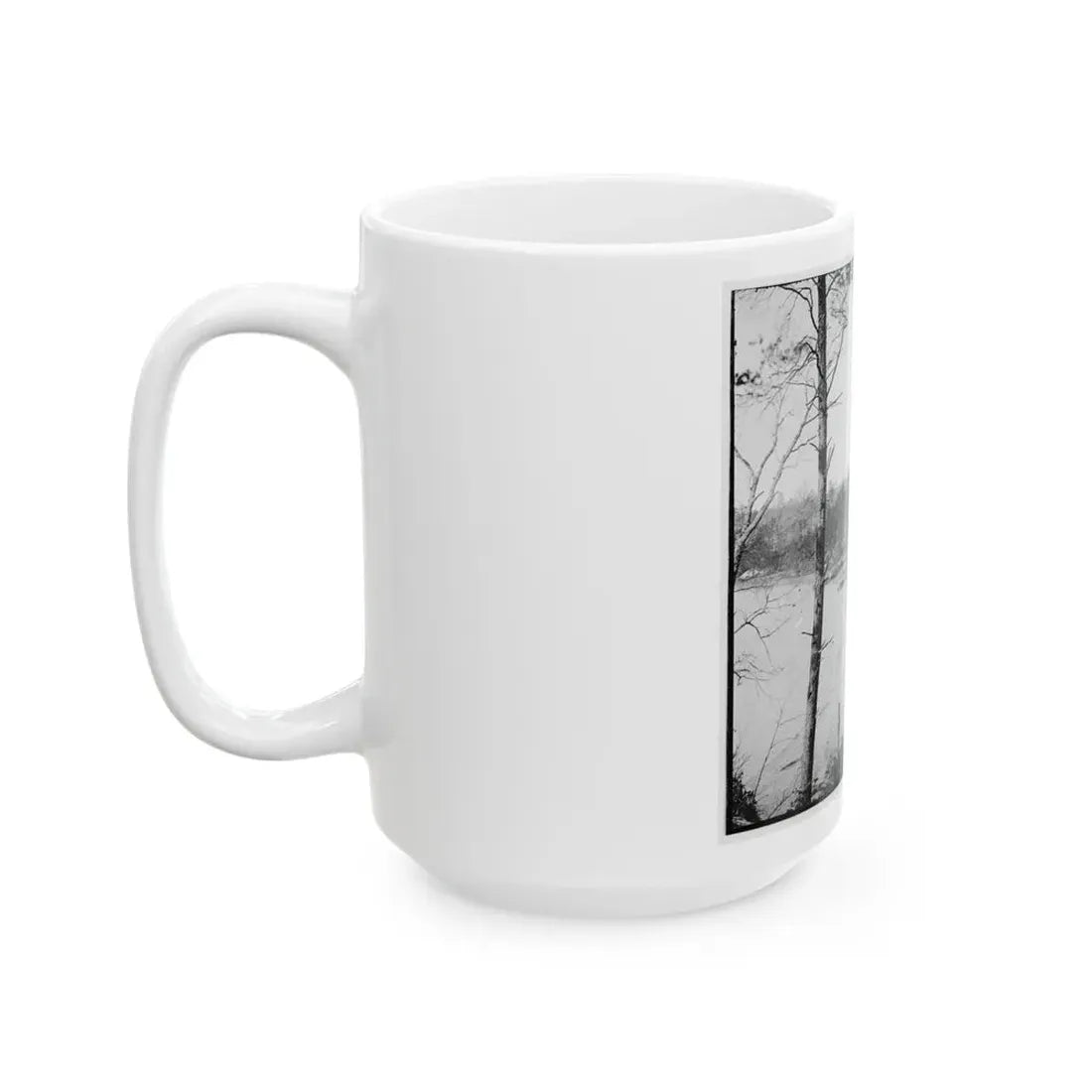 Point Of Rocks, Virginia (Vicinity). View Along River (U.S. Civil War) White Coffee Mug - Go Mug Yourself