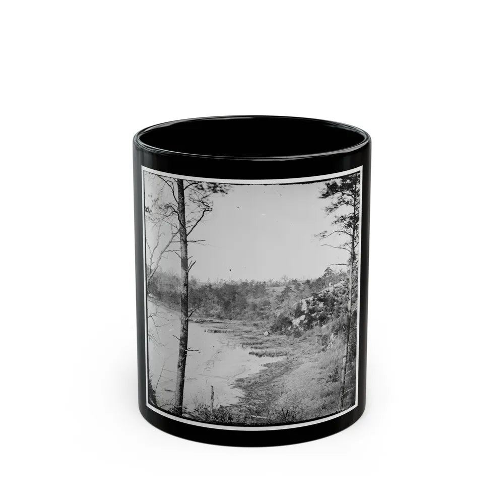 Point Of Rocks, Virginia (Vicinity). View Along River (U.S. Civil War) Black Coffee Mug-11oz-Go Mug Yourself