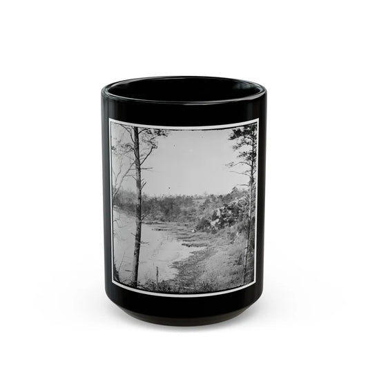 Point Of Rocks, Virginia (Vicinity). View Along River (U.S. Civil War) Black Coffee Mug-15oz-Go Mug Yourself