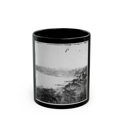 Point Of Rocks, Virginia (Vicinity). View Along River. Butler's Signal Tower In Distance (U.S. Civil War) Black Coffee Mug-11oz-Go Mug Yourself