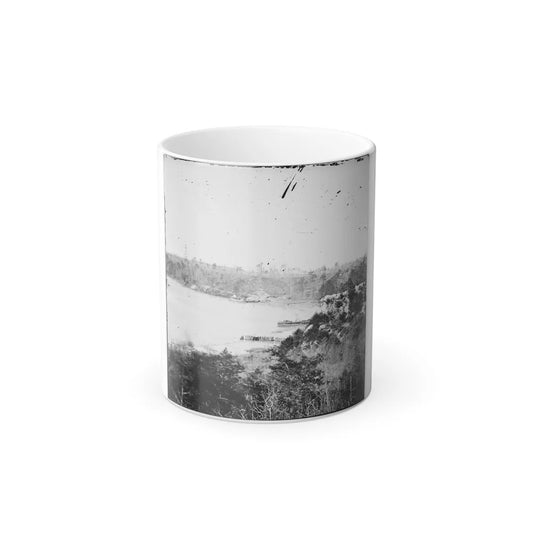 Point of Rocks, Virginia (Vicinity). View Along River. Butler's Signal Tower in Distance (U.S. Civil War) Color Changing Coffee Mug 11oz-11oz-Go Mug Yourself