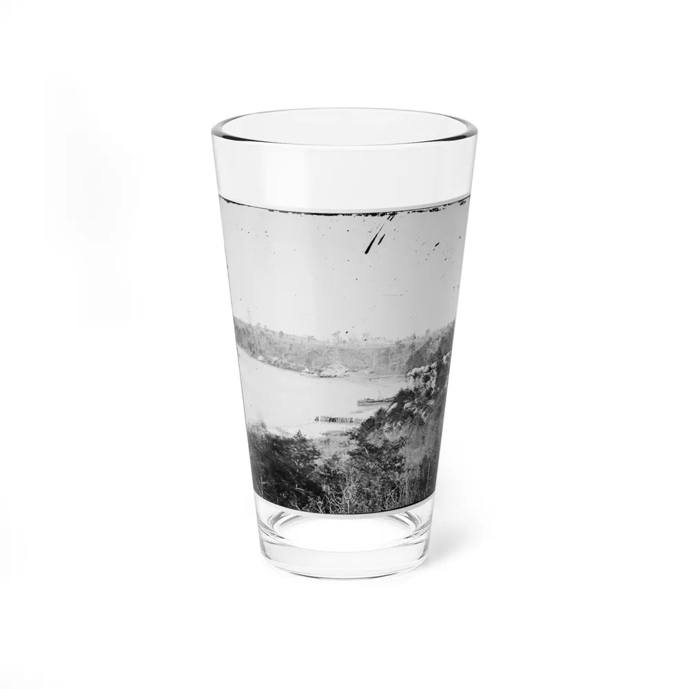 Point Of Rocks, Virginia (Vicinity). View Along River. Butler's Signal Tower In Distance (U.S. Civil War) Pint Glass 16oz-16oz-Go Mug Yourself