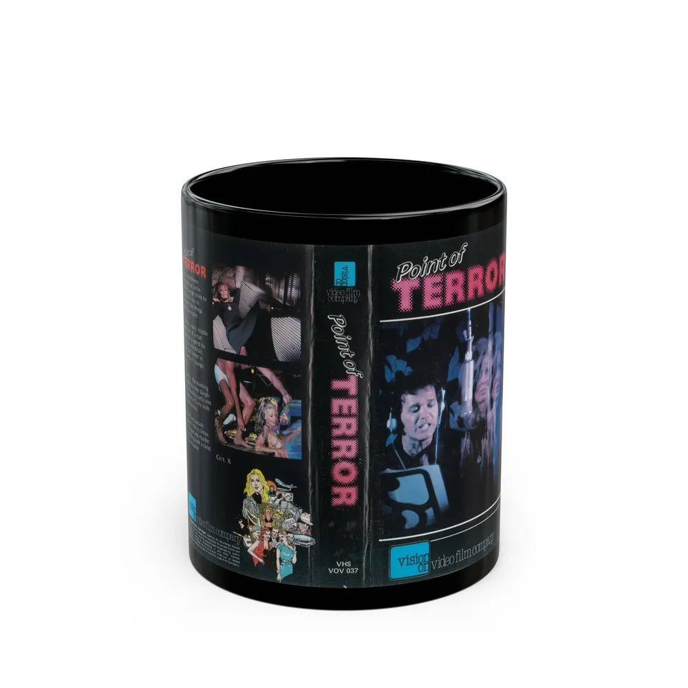 POINT OF TERROR (VHS COVER) - Black Coffee Mug-11oz-Go Mug Yourself