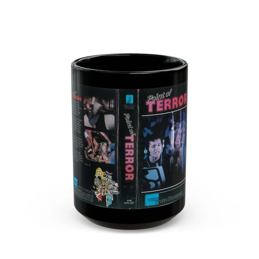 POINT OF TERROR (VHS COVER) - Black Coffee Mug-15oz-Go Mug Yourself