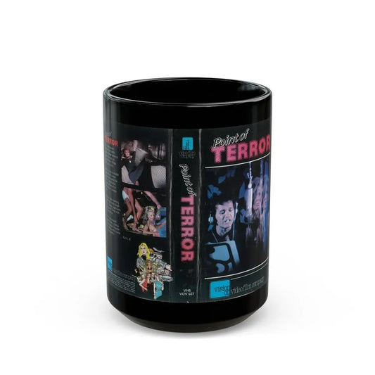 POINT OF TERROR (VHS COVER) - Black Coffee Mug 15oz - Go Mug Yourself