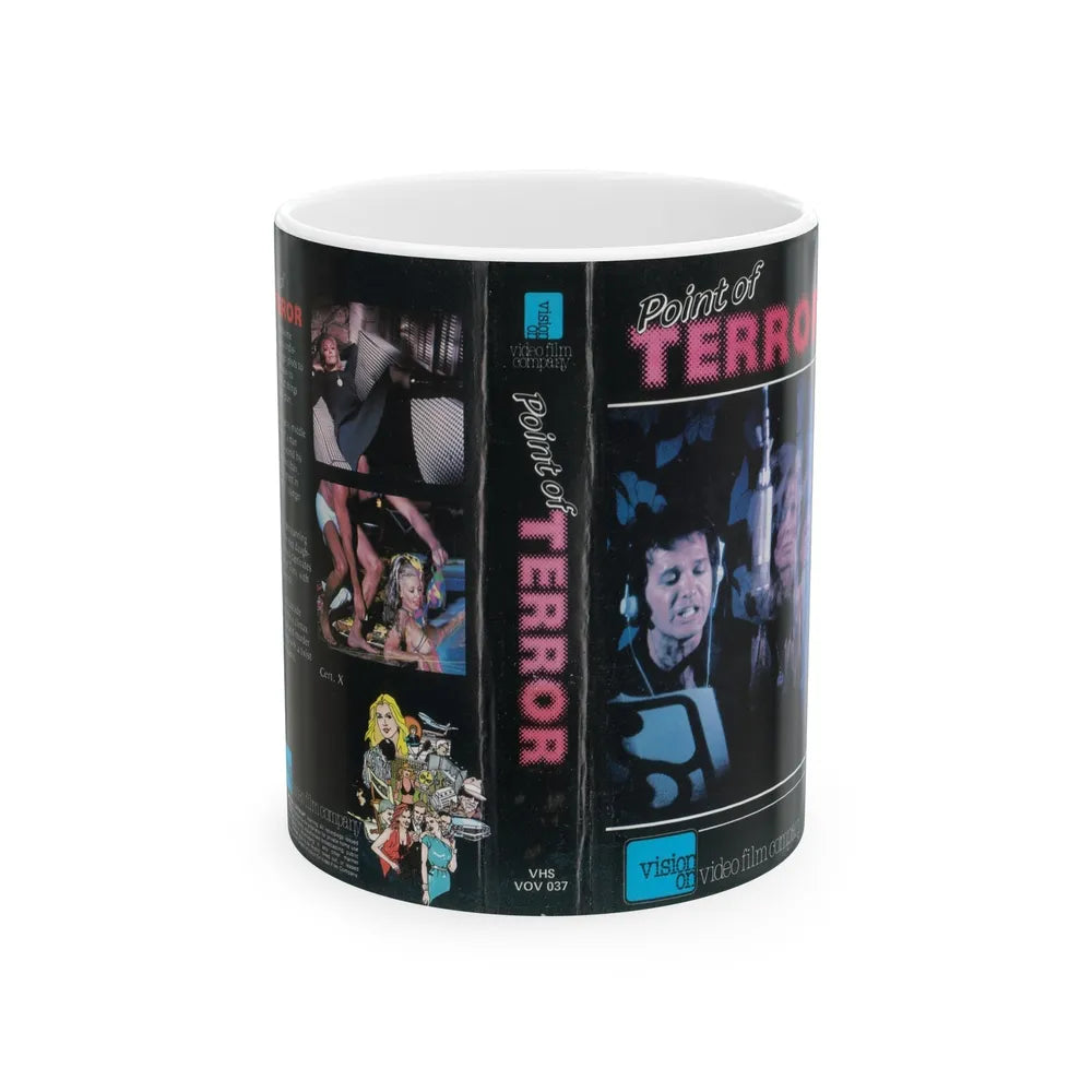 POINT OF TERROR (VHS COVER) - White Coffee Mug-11oz-Go Mug Yourself