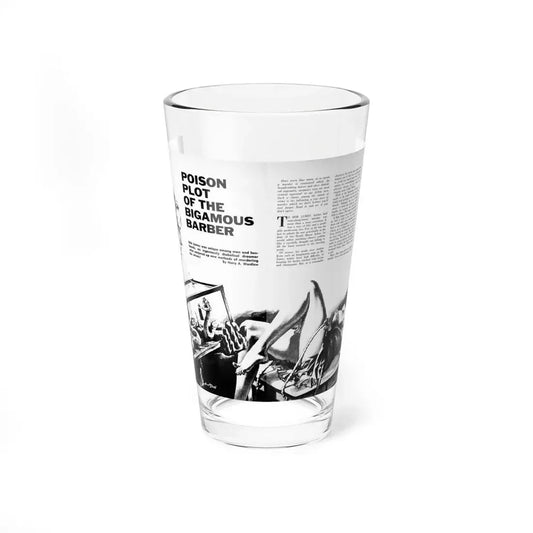 Poison Plot of the Bigamous Barber, Men In Adventure, June 1968 (Magazine Illustration) Pint Glass 16oz 16oz - Go Mug Yourself