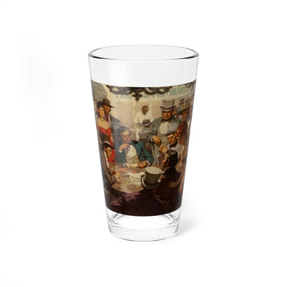 Poker Game, circa 1940 (Magazine Illustration) Pint Glass 16oz-16oz-Go Mug Yourself