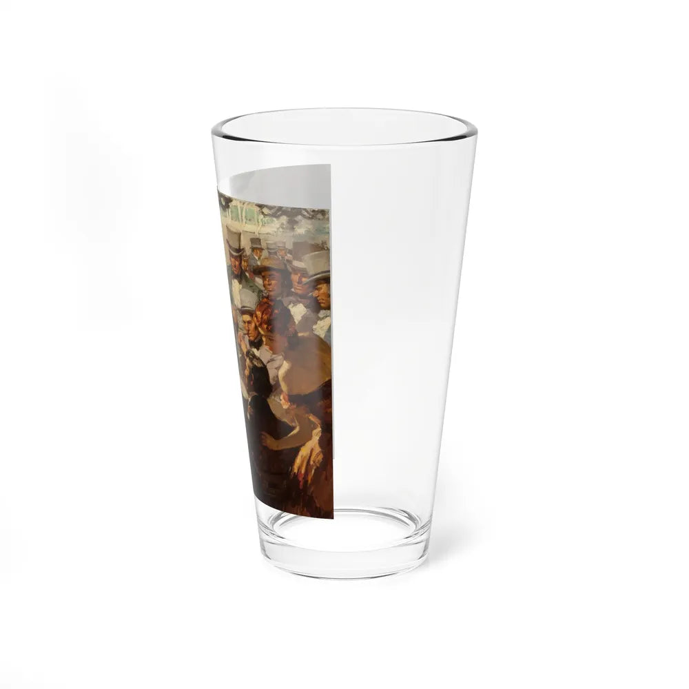 Poker Game, circa 1940 (Magazine Illustration) Pint Glass 16oz-Go Mug Yourself