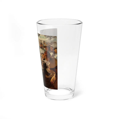 Poker Game, circa 1940 (Magazine Illustration) Pint Glass 16oz-Go Mug Yourself