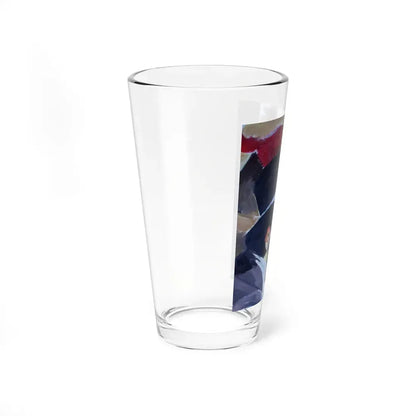 Poker Game, Study of the painting (Magazine Illustration) Pint Glass 16oz - Go Mug Yourself