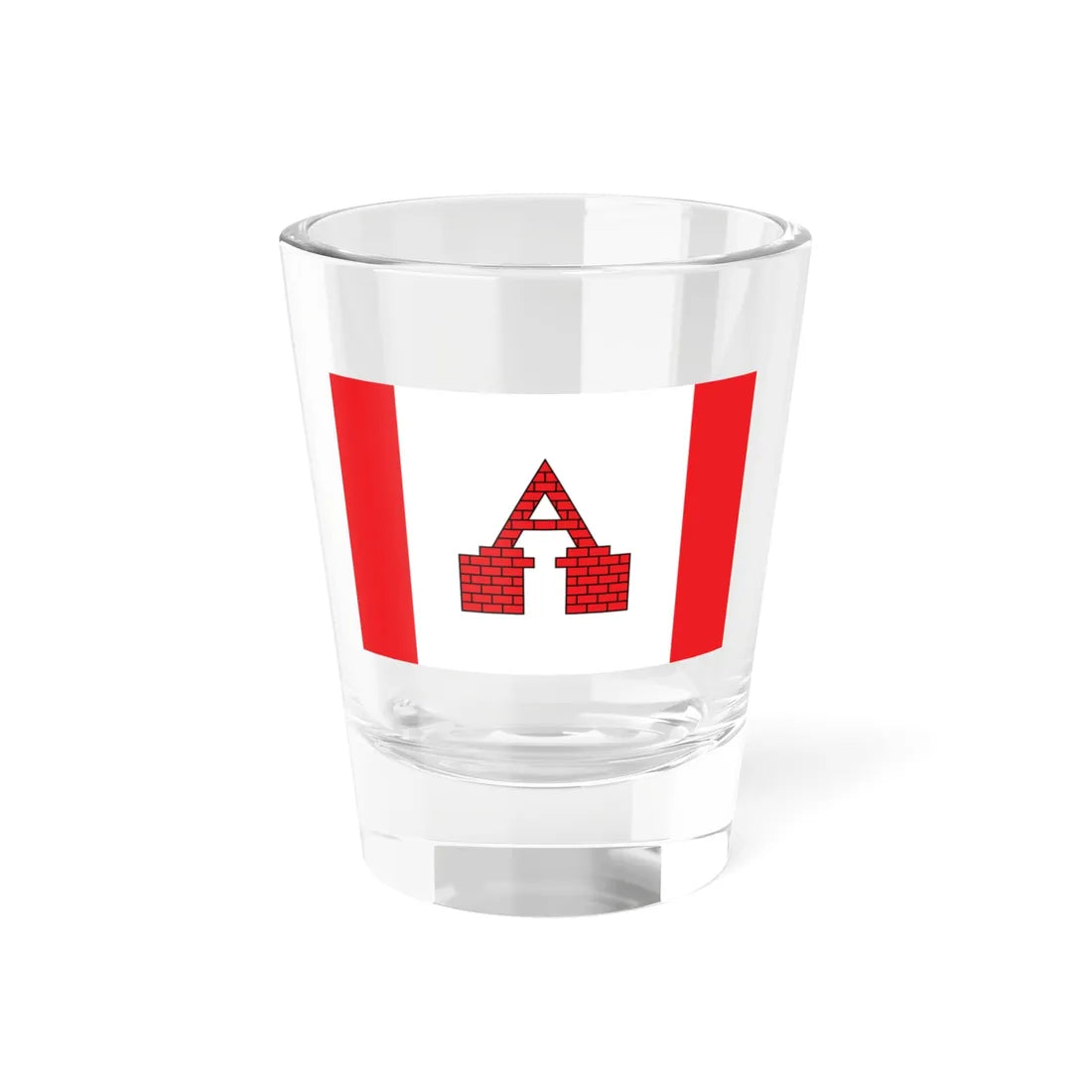 POL Aleksandrow Kujawski flag (Poland) Shot Glass 1.5oz 1.5oz - Go Mug Yourself