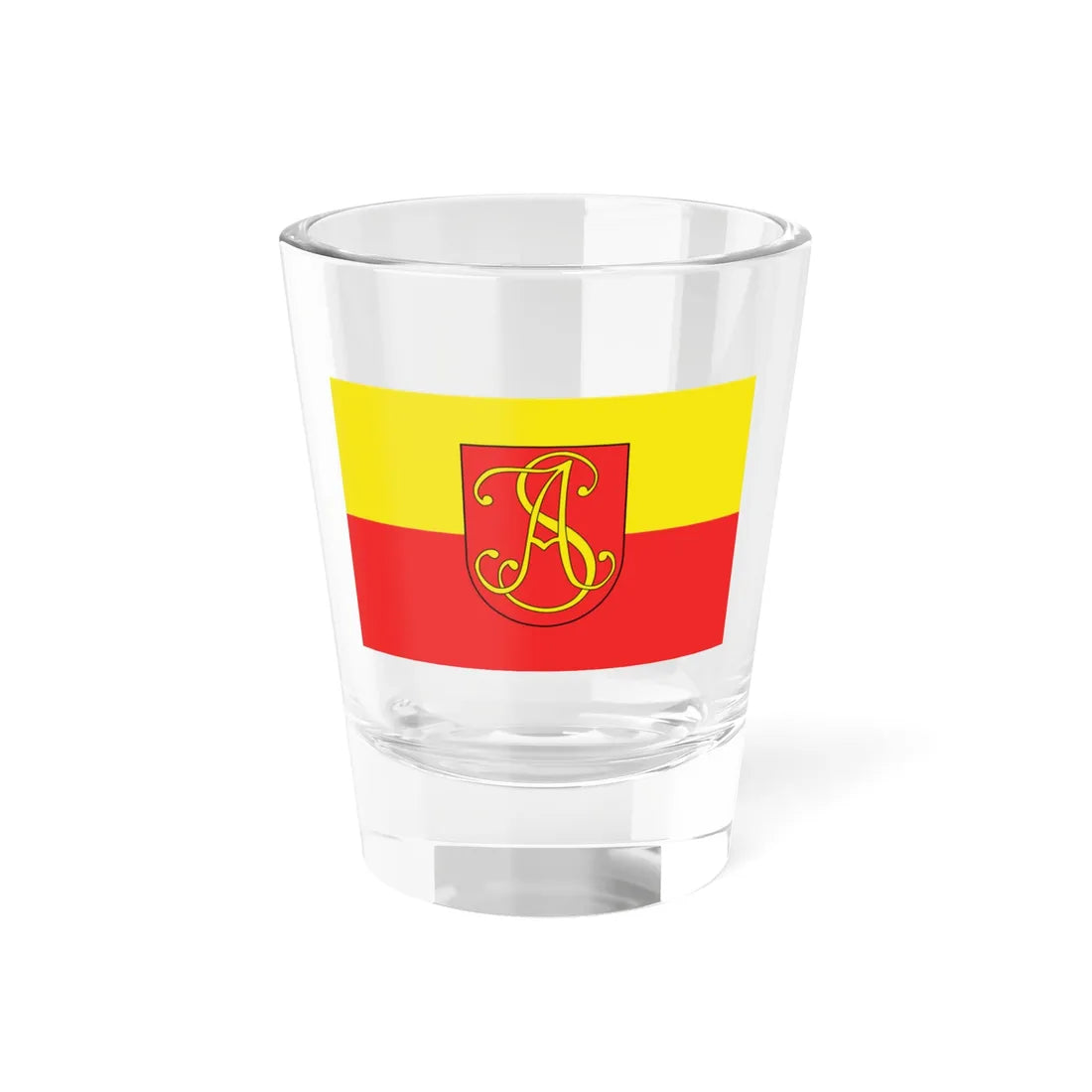 POL Andrychow flag (Poland) Shot Glass 1.5oz 1.5oz - Go Mug Yourself