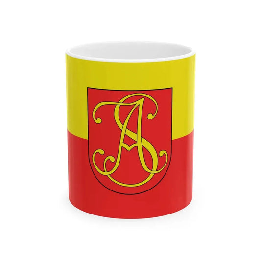 POL Andrychow flag (Poland) White Coffee Mug 11oz - Go Mug Yourself
