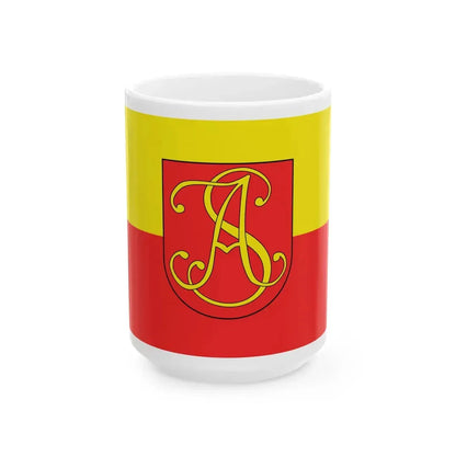 POL Andrychow flag (Poland) White Coffee Mug 15oz - Go Mug Yourself