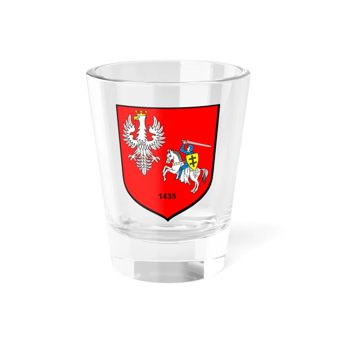 POL Błażowa COA (Belarus) (Coat of Arms) Shot Glass 1.5oz 1.5oz - Go Mug Yourself