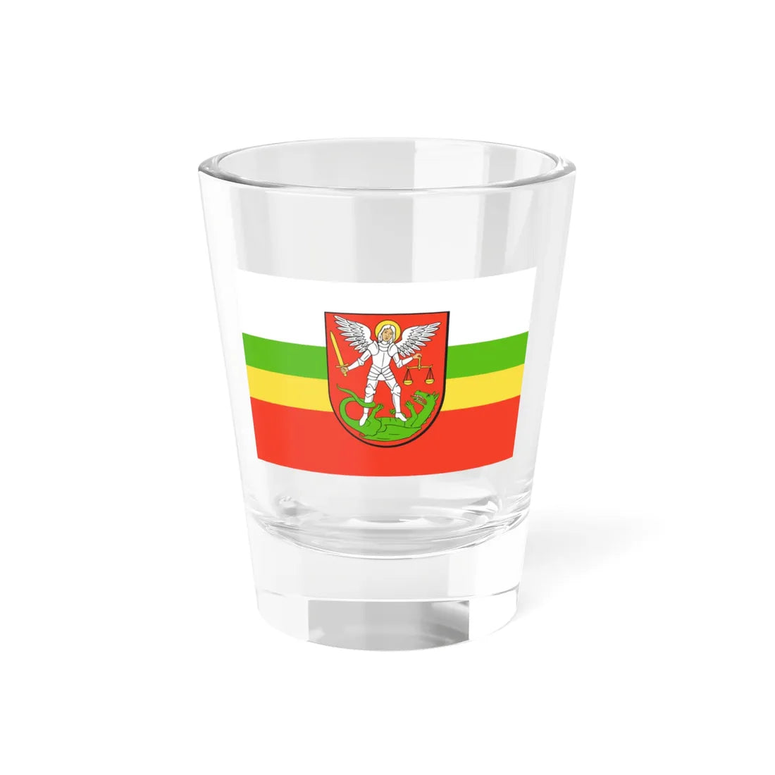 POL Biała Podlaska flag (Poland) Shot Glass 1.5oz 1.5oz - Go Mug Yourself