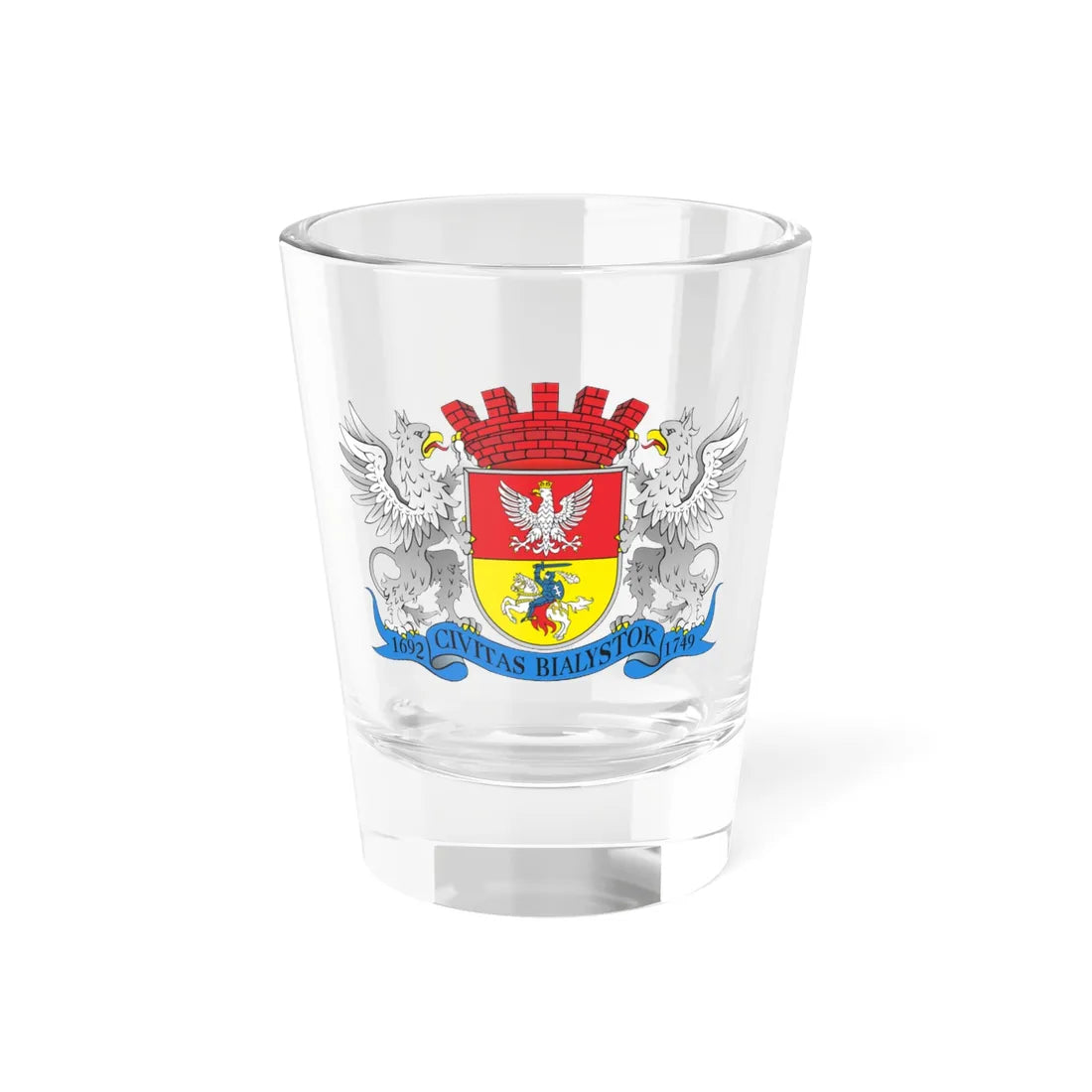POL Białystok COA grand (Poland) (Coat of Arms) Shot Glass 1.5oz - Go Mug Yourself