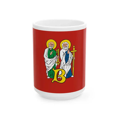 POL Biecz flag (Poland) White Coffee Mug 15oz - Go Mug Yourself