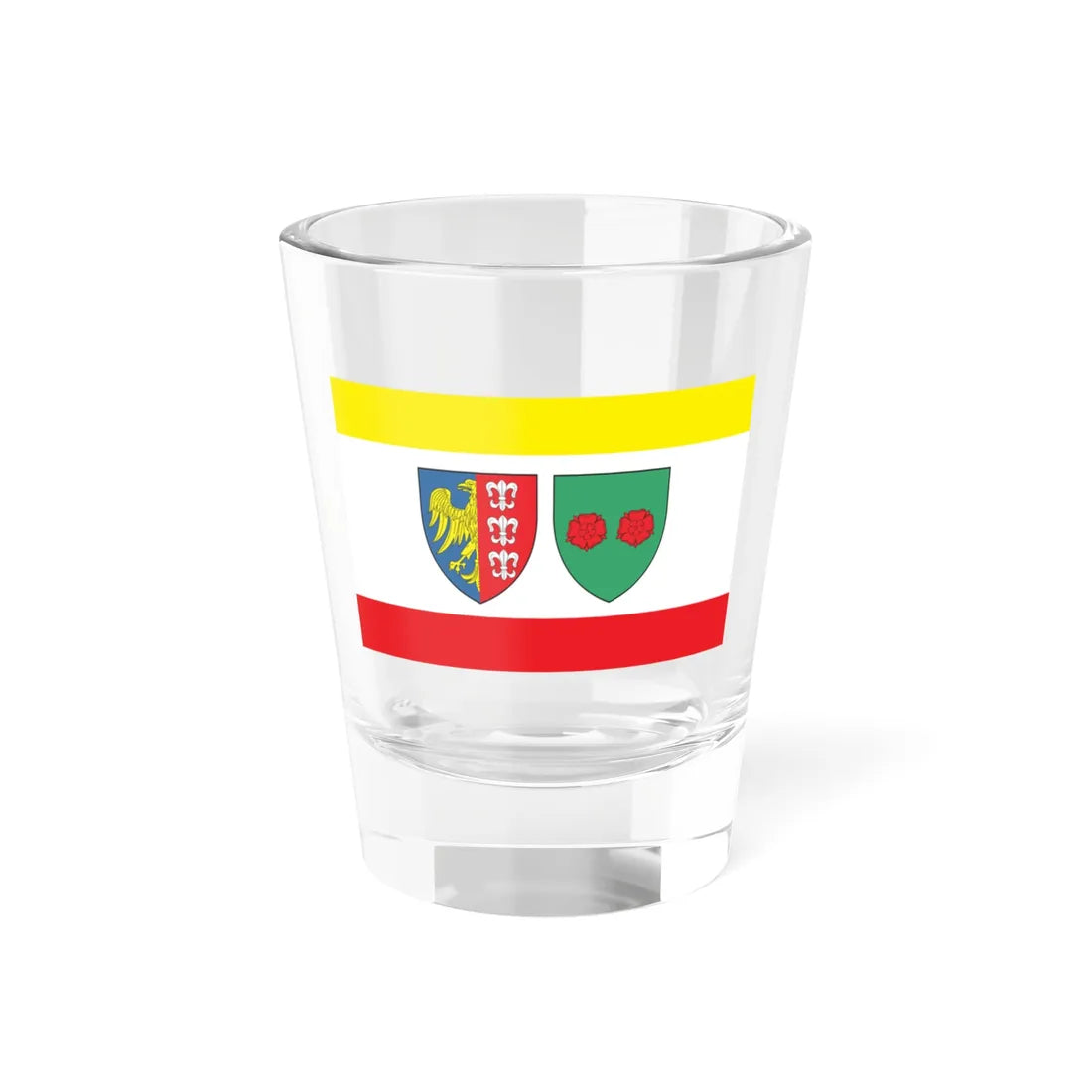POL Bielsko Biała flag (Poland) Shot Glass 1.5oz 1.5oz - Go Mug Yourself