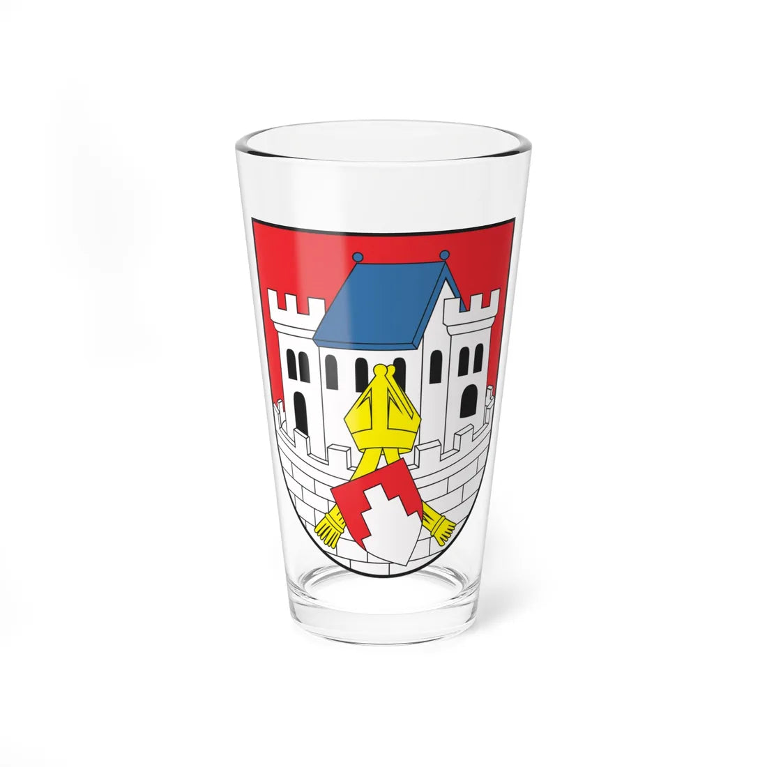 POL Biskupiec COA (Poland) (Coat of Arms) Pint Glass 16oz 16oz - Go Mug Yourself