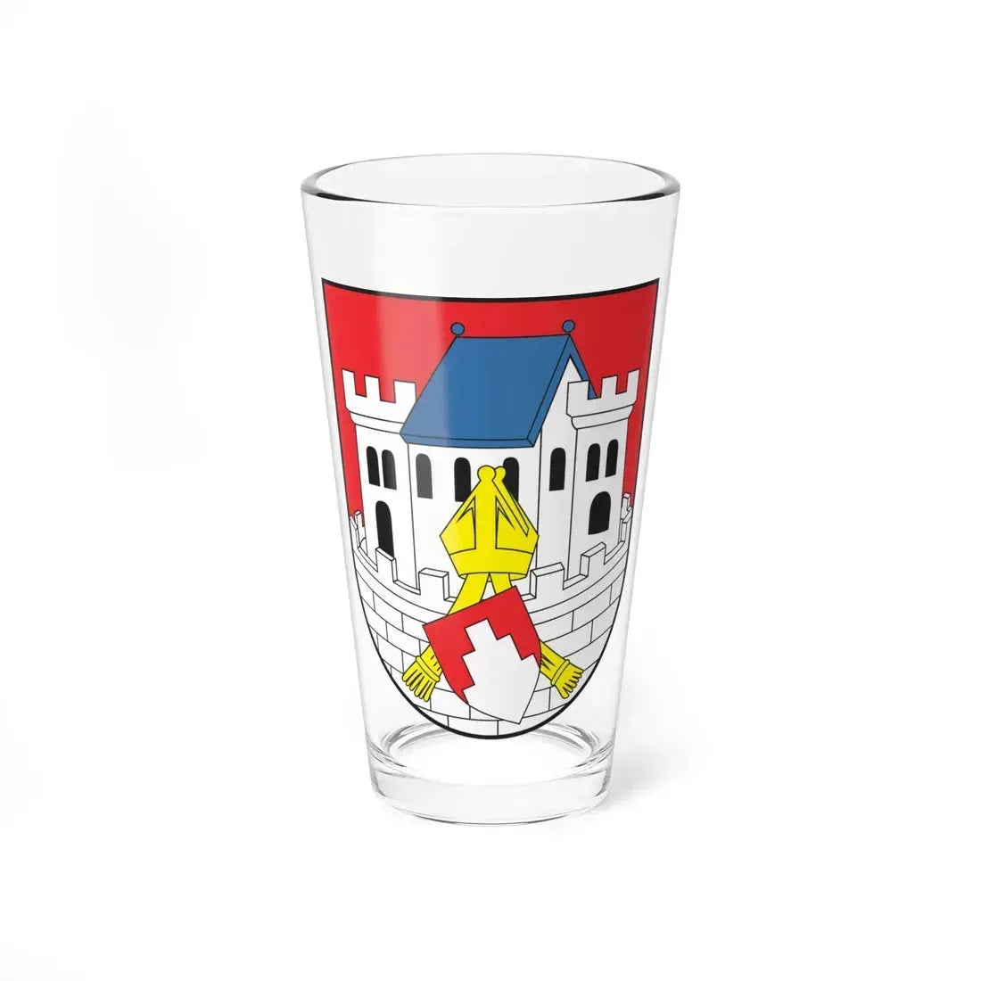 POL Biskupiec COA (Poland) (Coat of Arms) Pint Glass 16oz 16oz - Go Mug Yourself