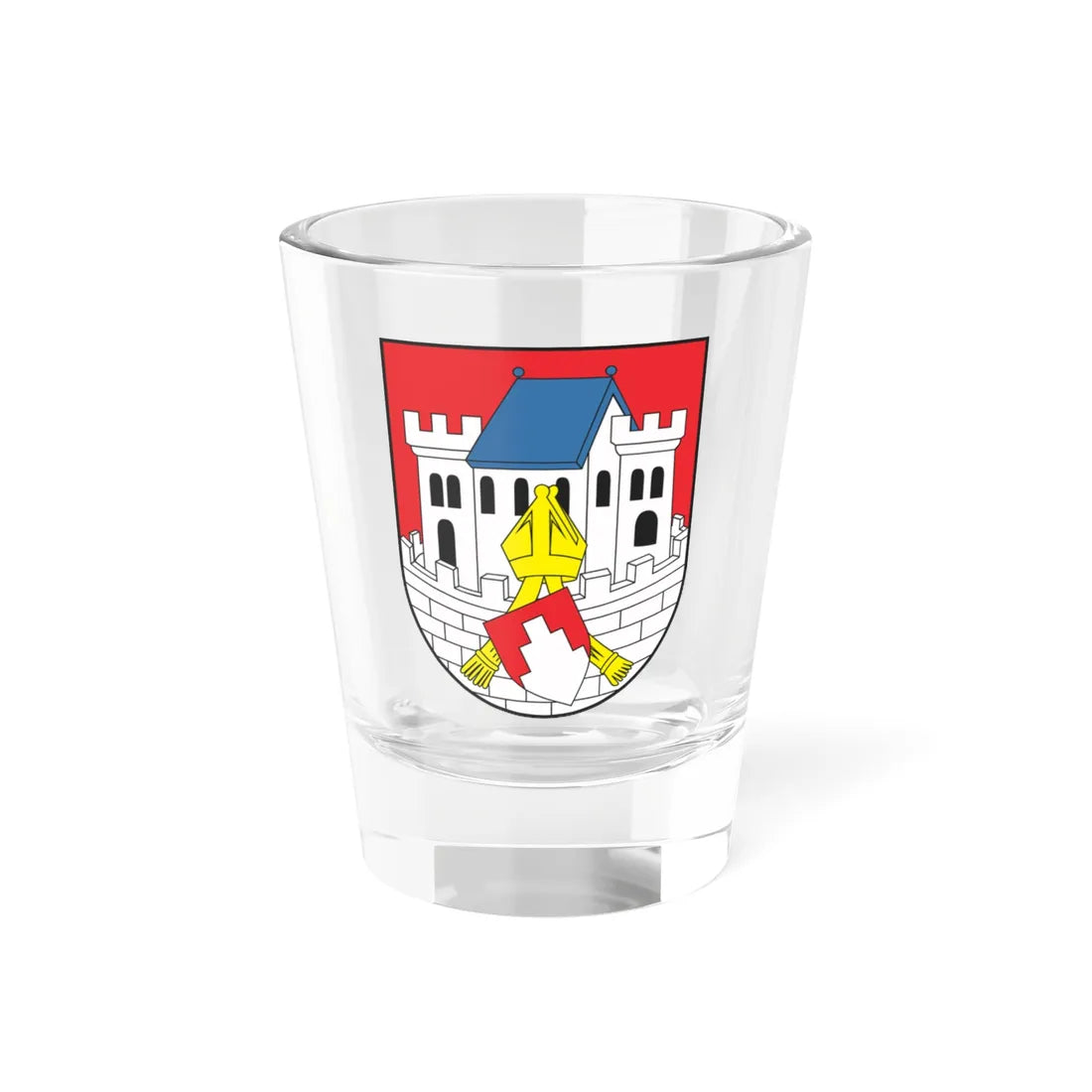 POL Biskupiec COA (Poland) (Coat of Arms) Shot Glass 1.5oz 1.5oz - Go Mug Yourself