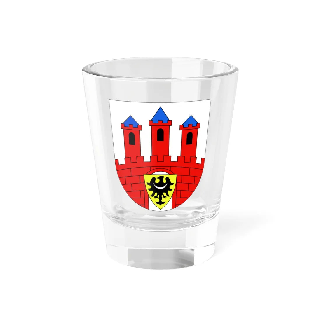 POL Bolesławiec COA (Poland) (Coat of Arms) Shot Glass 1.5oz 1.5oz - Go Mug Yourself