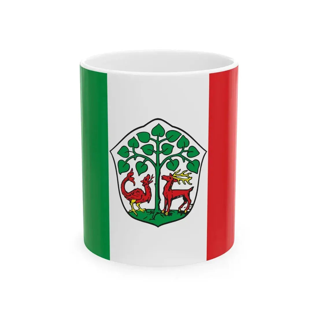 POL Braniewo flag old (Poland) White Coffee Mug 11oz - Go Mug Yourself