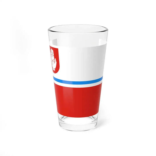 POL Brodnica flag (Poland) Pint Glass 16oz 16oz - Go Mug Yourself