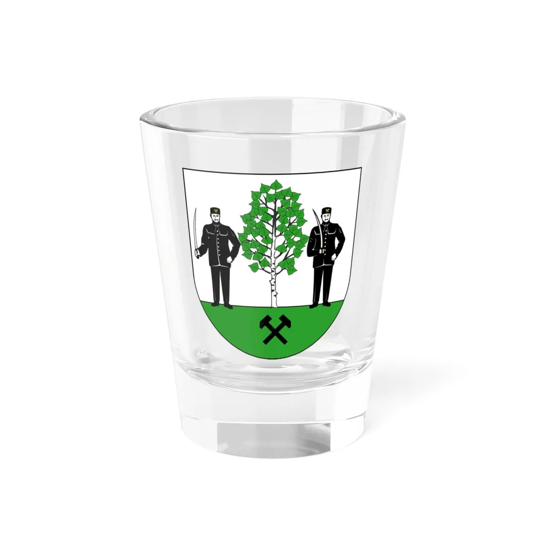 POL Brzeziny Śląskie dzielnica Piekar Śląskich COA (Poland) (Coat of Arms) Shot Glass 1.5oz 1.5oz - Go Mug Yourself