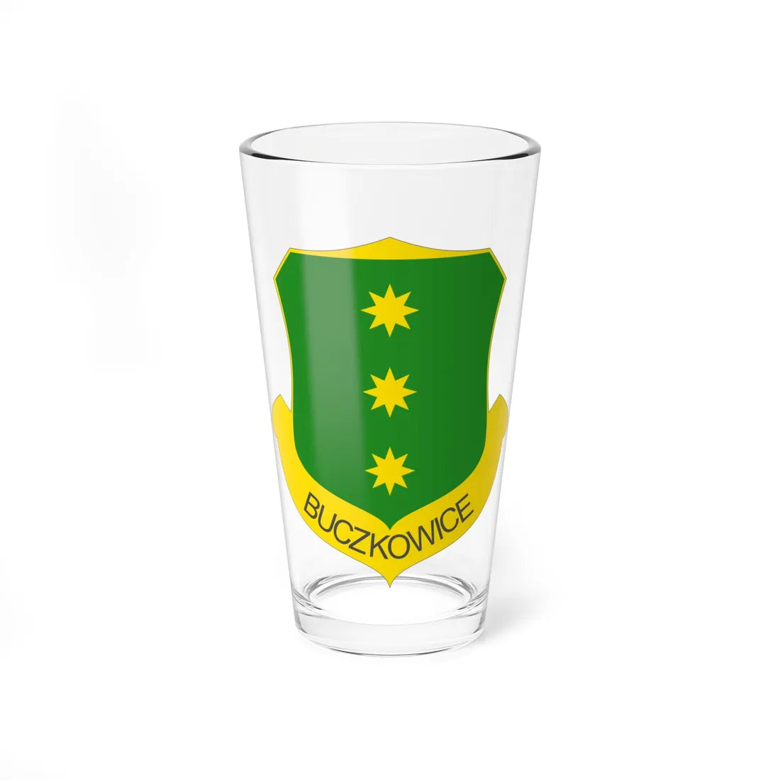 POL Buczkowice COA text (Poland) (Coat of Arms) Pint Glass 16oz 16oz - Go Mug Yourself